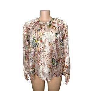 SundayUp Women’s Floral 3/4 Sleeve Blouse Size Large